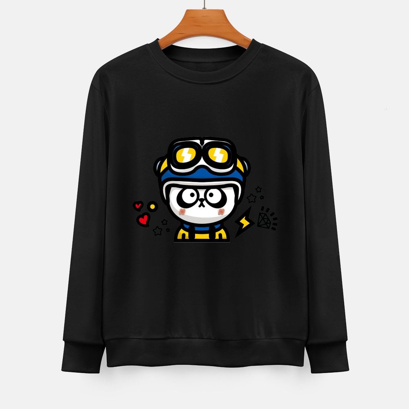 Front Patterned Long Sleeve TopCasual Fresh